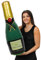 Ilovefancydress Champagnerflasche, aufblasbar, 73 cm, für Party-Dekoration, Requisite oder Poolzubehör, Grün