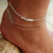 Jovono Bohême Plage chaine de cheville Perles d'argent bracelets pied bijoux pour femmes et filles