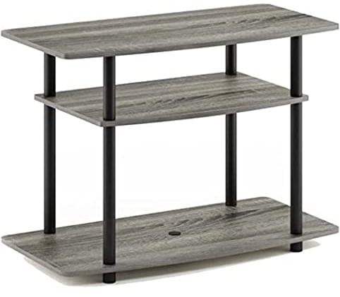 Furinno Mobile Porta TV, Grigio (French Oak Grey/Black), taglia unica