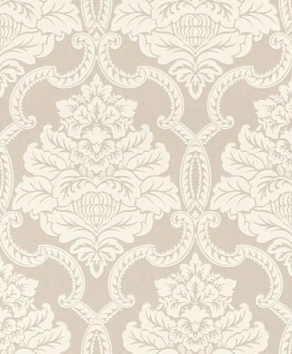 Casa Padrino Barock Textiltapete Blassrosa/Weiß 10,05 x 0,53 m - Barock Tapete - Deko Accessoires