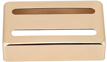 Bnineteenteam Gitarren Pickup Cover Messing Humbucker Cover Two Slot für Pickup der E-Gitarre(Gold) Zubehör Für Spielinstrumente Musikinstrumentenzubehör
