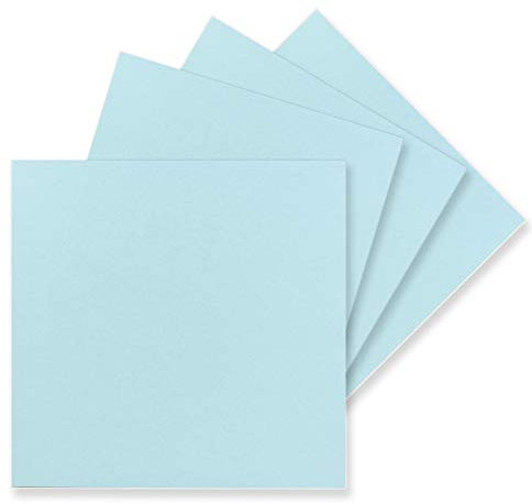 FarbenFroh by GUSTAV NEUSER 50 Einzel-Karten Quadratisch - 15 x 15 cm in Hellblau (Blau) - 240 g/m² - blanko Bastel-Karten, Postkarten, Bastelkarton in Ton-Papier Qualität