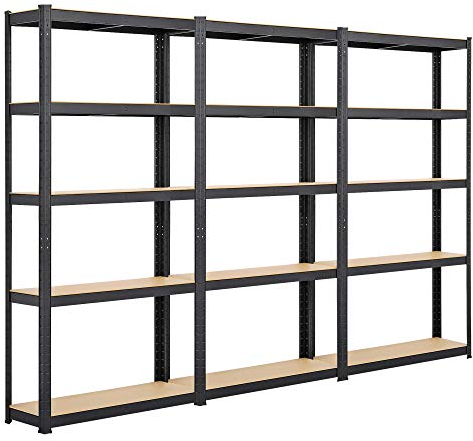 Yaheetech 6X Schwerlastregal 180 x 90 x 30 cm Garagenregal Fachbodenregal Werkstattregal Kellerregal 30 cm tief Haushaltsregal Ordnerregal 875kg