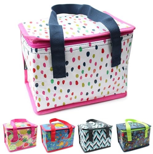 Fashion Stationery Lunch Bag Insulated Cooler Kids Adults Folding Reusable Pack Lunch Bags for Girls Boys Kids Picnic Bag (White)