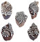 Royal kraft Blatt Hölzern Drucken Stempel (Satz von 5) Henna Stoff Textil Papier Lehm Töpfer Blöcke Htag2237