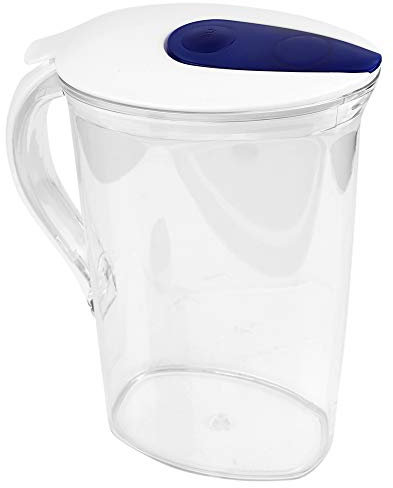 Tomotato Carafe à Eau de 2,1 L, Grande Capacité, Carafe à Eau Transparente, Carafe à Eau Chaude Froide avec Couvercle pour Restaurant de Cuisine à Domicile