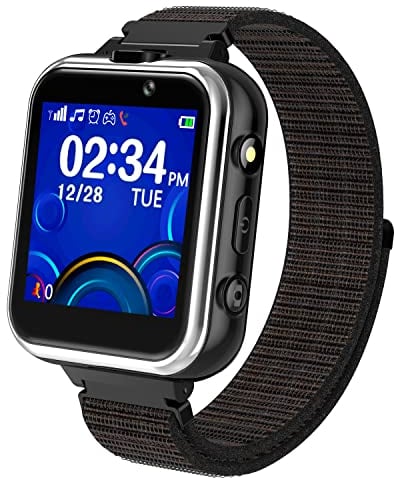Kinder Smartwatch Telefon, Kind Uhr mit Zwei Wege Gespräch SOS MP3 Spiel Video Wiedergab Kameras Rekorder Wecker Schrittzähler Taschenrechner Taschenlampe Sportuhr für Jungen Mädche Geschenke