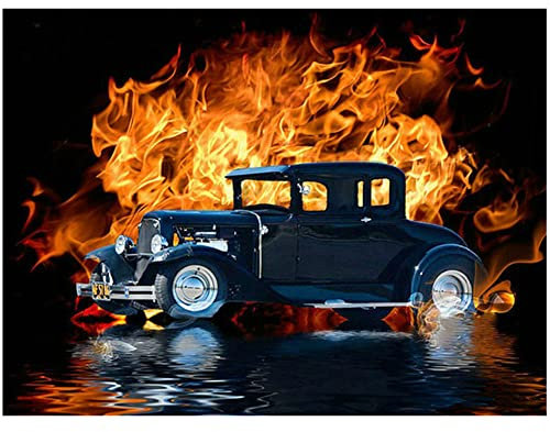 5D DIY Diamond Painting Kits Oldtimer Voll Bohren Strass Kristall Diamant Malerei Kinder Erwachsene Kreuzstich Stickerei Anzahl Mosaik Für Home Wall Dekoration Handwerk Round Drill 60x80cm AAB17515