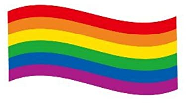 EROSPA® Tattoo-Bogen temporär - Rainbow/Regenbogen Flagge Fahne - Pride Gay Lesbian LGBT - 6 x 6 cm