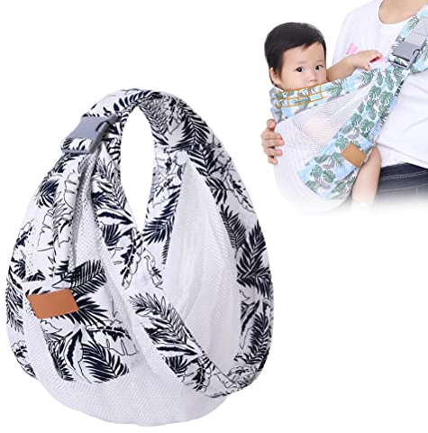 Atmungsaktive Baby Tragetuch, Verstellbare Babytrage Wickeln, Schnell Trocknend, 3D Netzstoff, Dicken Schultergurten, Elastisch für Sommer, Pool, Strand, Tragen von Neugeborenen Baby