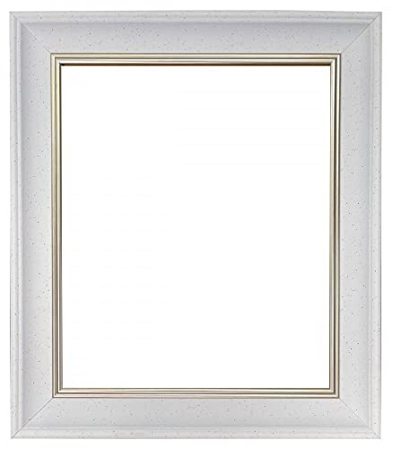 Frames by Post Cadre photo Scandi avec motif écailleur blanc 45 x 30 cm en verre en plastique