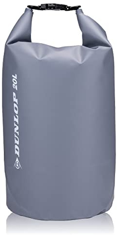 DUNLOP Dry Bag - 5L / 10L / 20L - wasserdichte Tasche - Rucksack Wasserdicht - Wasserdichter Beutel, Seesack, Drybag, Rucksack, Reisetasche, Packsack, Trockensack, Wetbag - Grau