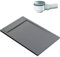 BERNSTEIN - Receveur de douche rectangulaire Gris Béton 140x90x4,5cm Bac douche Fonte minérale antidérapant + Bonde Dallmer Orio, Pente & Couvercle, Résistant & Durable - NEW YORK