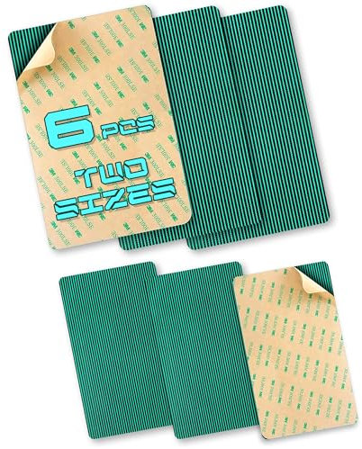 Paquete de 6 parches de seguridad para piscina de varios tamaños, 4 piezas de 4 x 8 pulgadas + 2 piezas de 8 x 12 pulgadas, malla de reparación con malla verde autoadhesiva para cubierta de piscina