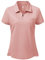 MoFiz Poloshirts Damen Kurzarm Baumwolle Polohemden Atmungsaktive Polo Golfshirts Top Rosa L