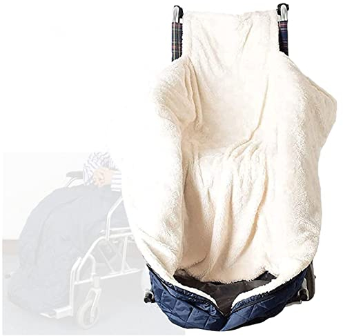 VVLXRIC Schlupfsack Rollstuhl Erwachsene, Blankett Mit Den Taschen Schlupfsack Rollstuhl Lammfell, Einfach Zu Bedienen Und Zu Reinigen FußSack FüR Rollstuhl Erwachsene