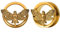 Vankula Ohr Flesh Tunnel Double Flared Plug mit Schraubverschluss Motten Edelstahl für Gestreckte Expander Ohrpiercing 8mm(0G) Gold