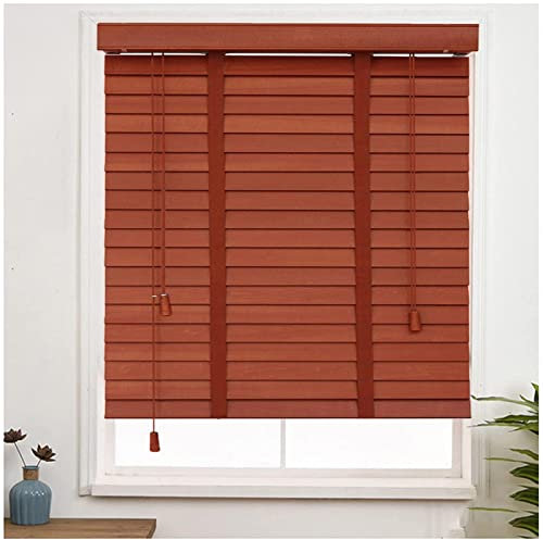 Sonakia Horizontal Venetian Blinds, Solid Wood Blinds 50/65/80/95/100/105cm, Blackout Roller Shades for Windows and Doors, Wooden Venetian Blinds,WxH-90x200cm/35.5 * 79in