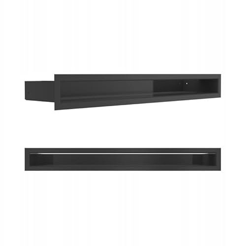 KRATKI Rejilla de ventilación LUFT 60x600mm 45S negro 2 piezas