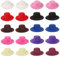 Niuhong 20 Pcs Mini Cappelli Formali Cappello Cilindro Piccolo Mestiere Mini Cappello Set Tappi Piatti Vino Mago Miniatura Cappelli Pupazzo Neve Carino Fai Da Te Cappelli Decorazione Festival Natale