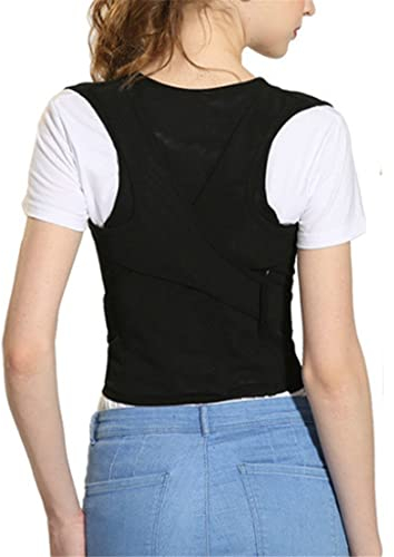 INEARZ Haltungskorrektur, Rückenstütze, Schlüsselbeinstütze, stoppt Slouching und Buckel, Verstellbarer Rückentrainer (Farbe: Schwarz, Größe: L) Beauty Comes