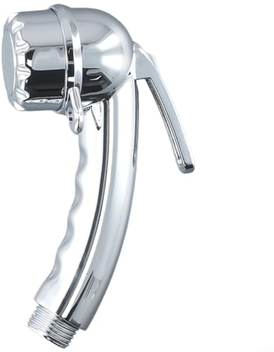 Pommeau de douche à bouton poussoir avec levier marche/arrêt, connexion 1,27 cm, longueur 14,5 cm