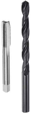 QUARKZMAN Metrisches Gewindebohrer- und Bohrer-Set, M10 x 1,25 Gewindebohrer & 8,8 mm schwarzer Oxid Spiralbohrer, Gerade Nut Gewindebohrer Gewindeschneidwerkzeug Reparatur-Set