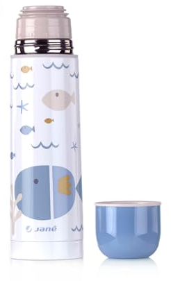 Jané Termo Líquidos 50 cl, Boca Ancha, Acero Inoxidable, hasta 10 Horas, Vaso, Azul