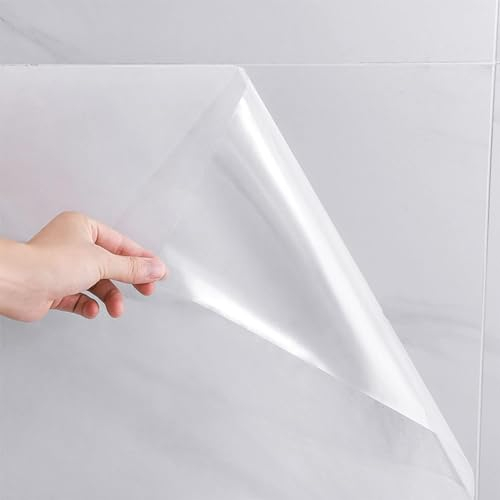 MORICOH Transparent Selbstklebend Tapete, ölbeständige Wandaufkleber, Möbel Wandschutzfolie für Tapete Wasserfest Deko,Schutz für Wände, Möbel, Haus, Büro, Schule, Kindergarten (40cm X 5m)