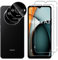 Lutree para Xiaomi Redmi A3/ Redmi A3X Cristal Templado, 2+2 Piezas Protector de Pantalla+ Protector de Lente de Cámara (Negro), Dureza 9H HD Anti-Arañazos Vidrio Templado Película Protectora