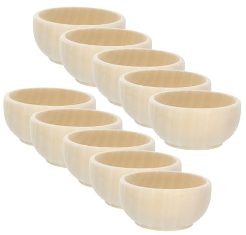 10 Stück kleine Holzschalen for Selbermachen, for Basteln aus Holz, for Basteln aus Holz, Schalen aus Holz for Selbermachen, kleine Schalen for Basteln aus Holz, for Basteln, Spielzeug for Selbermache