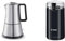 Cloer 5928 Moka Maker, Espressokocher elektrisch, 3-6 Tassen & Bosch Hausgeräte TSM6A013B Kaffeemühle, Schwarz