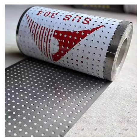 Lochblech Edelstahl 304, Absturzsicherung Für Balkone Diebstahlsichere Fensterpolsterung, Stanzblech Für Sicherheitszäune, Dichtung Für Lüftungsgitter, Dekorative Sichtschutzgitter(11.81x157.48in)