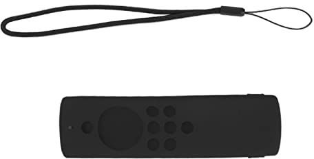 Silikon-Fernbedienungsschutzhülle, Stoßfeste Hülle für TV Stick Lite, Hautfreundlich, Waschbar, Fernbedienungsschutz, Leicht, Konvexes Anti-Rutsch-Design, Trageband Im (Black)