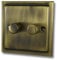 Victorian Antique Brass LED Dimmer (2 Gang) - TAB522