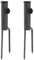 AUUIJKJF Artículos para el hogar, soportes para sombrilla con pinchos, 2 unidades, 9 x 35 cm, acero galvanizado, muebles de traje