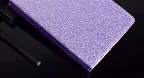 Funda universal para tablet de 7 a 8 pulgadas, piel con patrón floral, rotación de 360°, se adapta a todos los 7 pulgadas (lila)