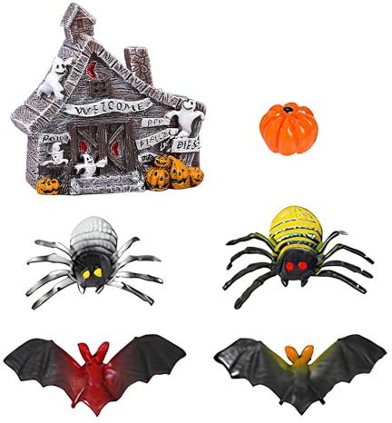 Halloween Tischdekorationen, Häuser, Kürbisse, Spinnen-Sets, geeignet für Raum-, Tisch-, Partydekoration, schaffen die perfekte Halloween-Atmosphäre