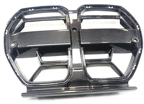DZSQTGJKIO Vorderen Grill Für M3 G80 Für M4 G82 G83 2021-2024 Front Niere Grill Grille Real Carbon Fiber Auto Oberen Stoßfänger Intake Haube Rahmen Mesh Gitter