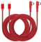 ROFICORD USB C to USB C Cable, [2 Pack] 60W Type C Right Angle Cable Fast Charging for Phone 16/15 ProMax/Car Charger/S24/S23/S22/MacBook Air/Pad/CarPlay and More USB C Device (2Pack Red, 2FT)