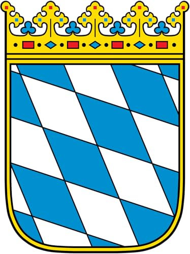 Aufkleber Bayern Wappen ca. 9 x 11 cm Sticker - Konturgeschnitten - Carsticker Autoaufkleber Flagge Fahne