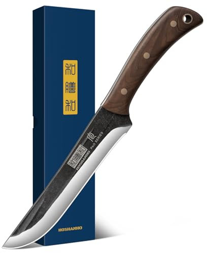HOSHANHO 6.7 Inch Boning Knife for Meat Cutting, Super Sharp Fillet Knife for Fish, High Carbon Steel Hand Forged Butcher Knives for Brisket Trimming, BBQ, Camping