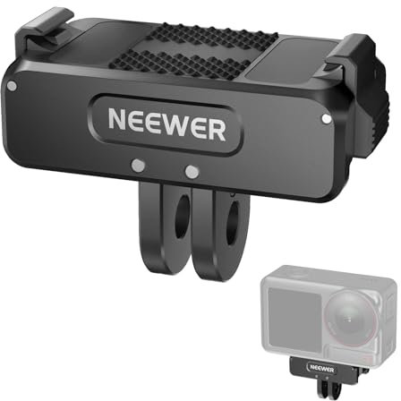 NEEWER Magnetic Mount Adapter Compatible with DJI Osmo Action 5 Pro/4/3, Upgraded Metal Quick Release Action Camera Mount Vlogging Accessories with 1/4 Tripod Thread, AC011