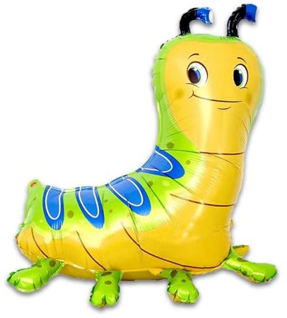 Riesiger Raupenballon, Helium-Foliendekoration, perfekt für Frühlingsfeiern, Reptilien-Themen und Geburtstagsfeiern, 3 Stück