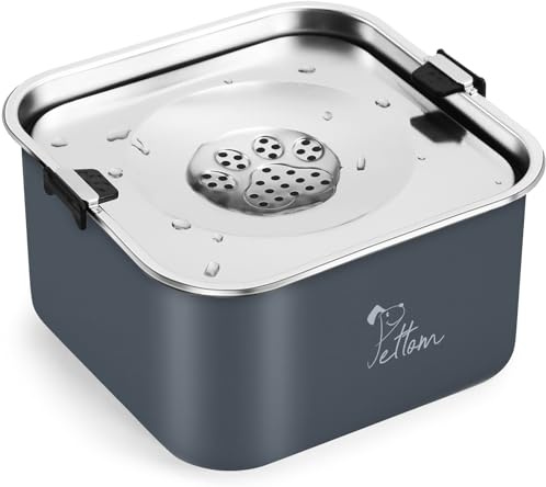 PETTOM Non Spill Dog Water Bowl 3L Stainless Steel | Large Capacity Dog Water Bowl Anti Drip, Splash Proof Floating Water Bowls for Dogs