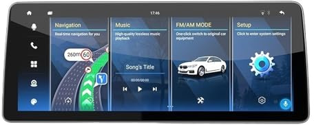 Glymzoi Car GPS Navigation Touch Screen Android 14 Stereo Car Radio for BMW 1 2 3 5 7 Series X1 X3 X4 X5 X6(256G)