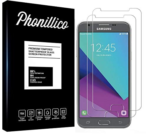 PHONILLICO [Pack de 2] Verre Trempe pour Samsung Galaxy J3 2017 SM-J330 - Film Protection Ecran Verre Trempe Ultra Resistant [Lot de 2] Vitre Protecteur Anti Rayure Dureté 9H Ultra Mince