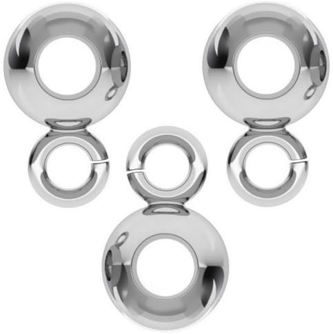 My-Bead 3 Pezzi Porta Ciondolo Ø 3.3mm Argento 925 collane Gancio per Pendente Perla Tondo Ø 5mm