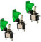 CESFONJER LED Anzeige Wippschalter, KFZ Grün Kippschalter Schalter, 12V 20A Auto KFZ Schalter SPST Wippschalter Ein/Ausschalter Grün (3 Pcs)