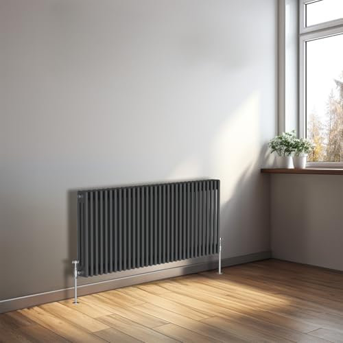 NRG 600x1460 Cast Iron Horizontal Radiator Anthracite 3 Column Central Heating Rads